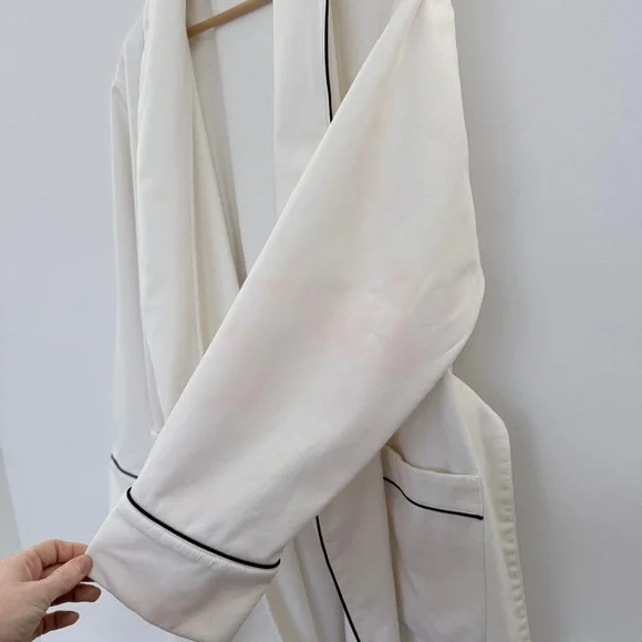 J. Crew Crisp White Terry Robe Large/XL - Picture 7 of 13